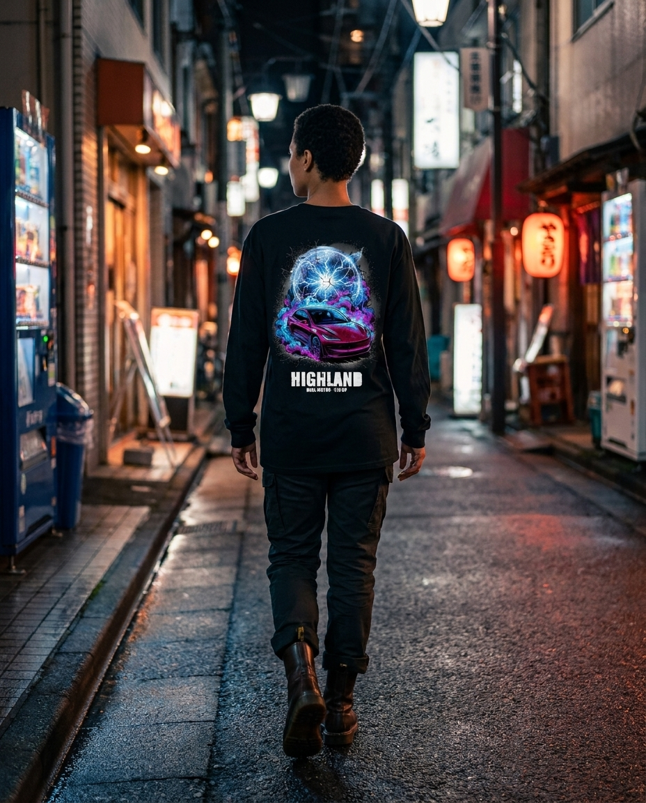 Black Long-Sleeve Tee street