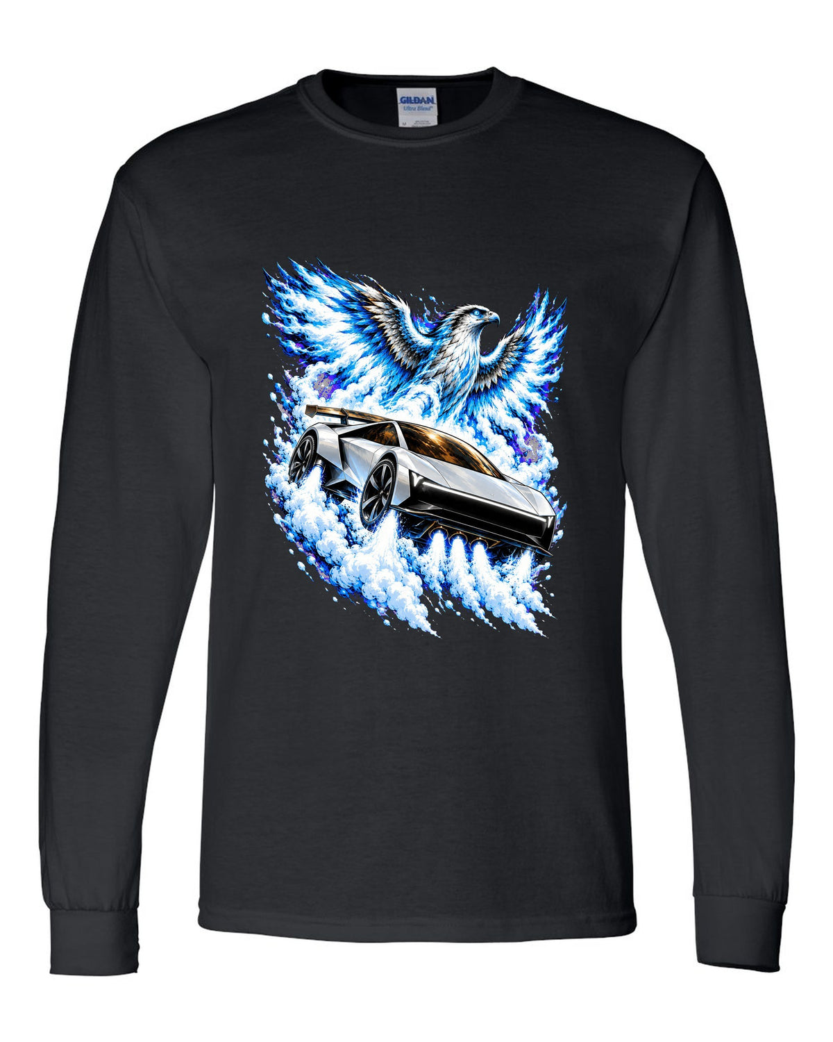 Tesla Roadster Ice Falcon Long Sleeve Black front