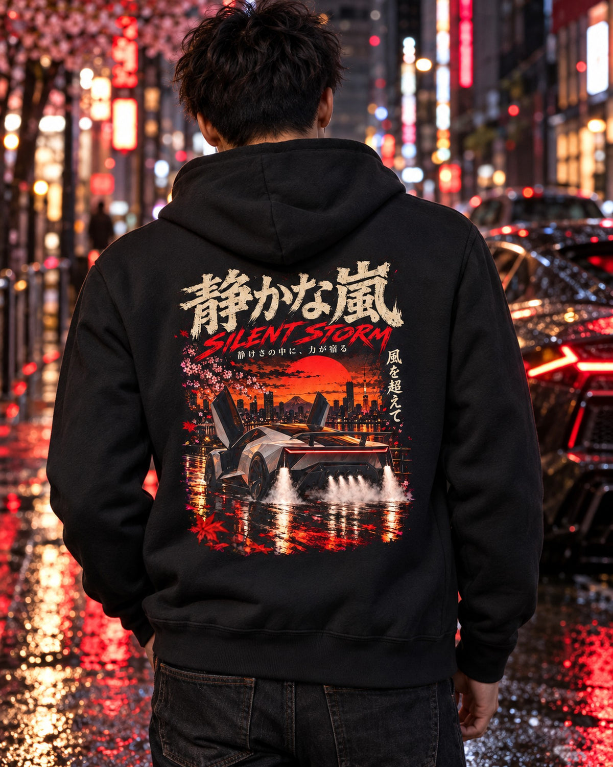 Tesla Roadster 2026 Silent Storm Shirt, Hoodie & More Zip Hoodie Black worn hero