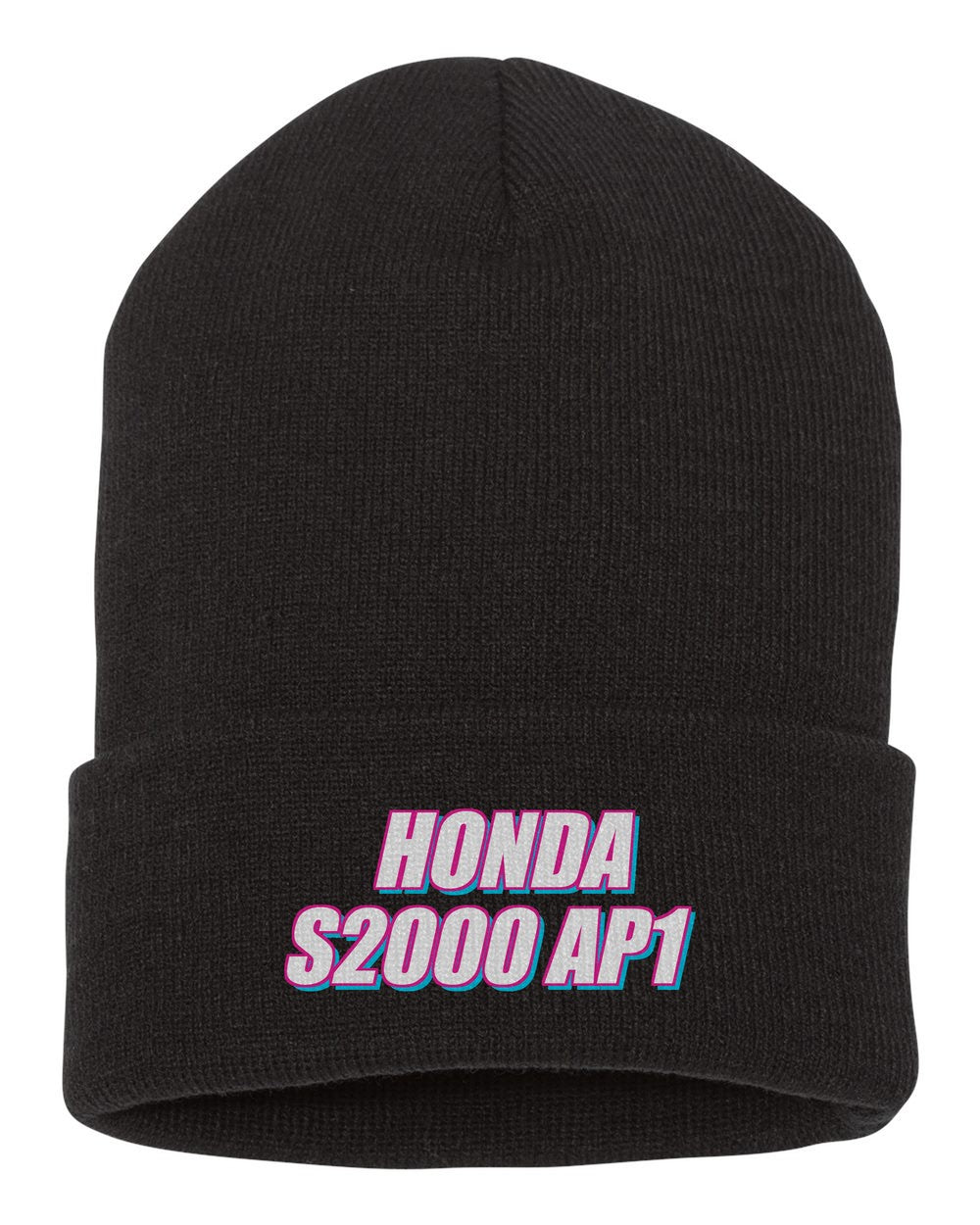 Honda S2000 Ap1 black beanie front view with car name