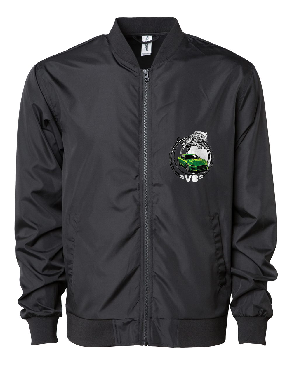 Jaguar F-Type Leaper Bomber Jacket — Black front emblem