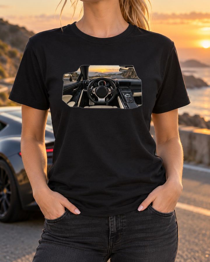 Lexus LFA Nurburgring Package Three-View Spec Shirt T-Shirt Black worn hero