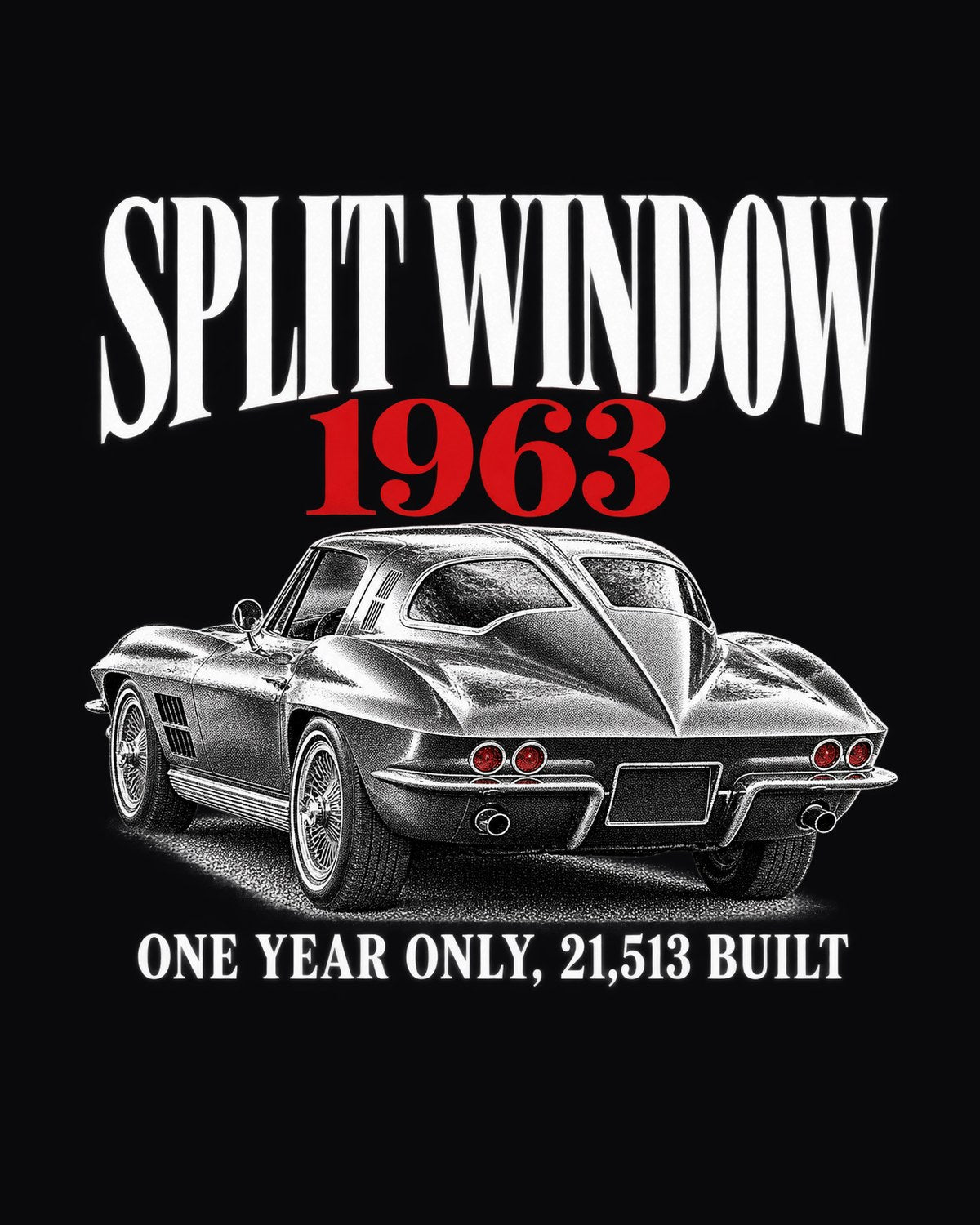 Corvette C2 Sting Ray 1963 Split Window Editorial Shirt design only