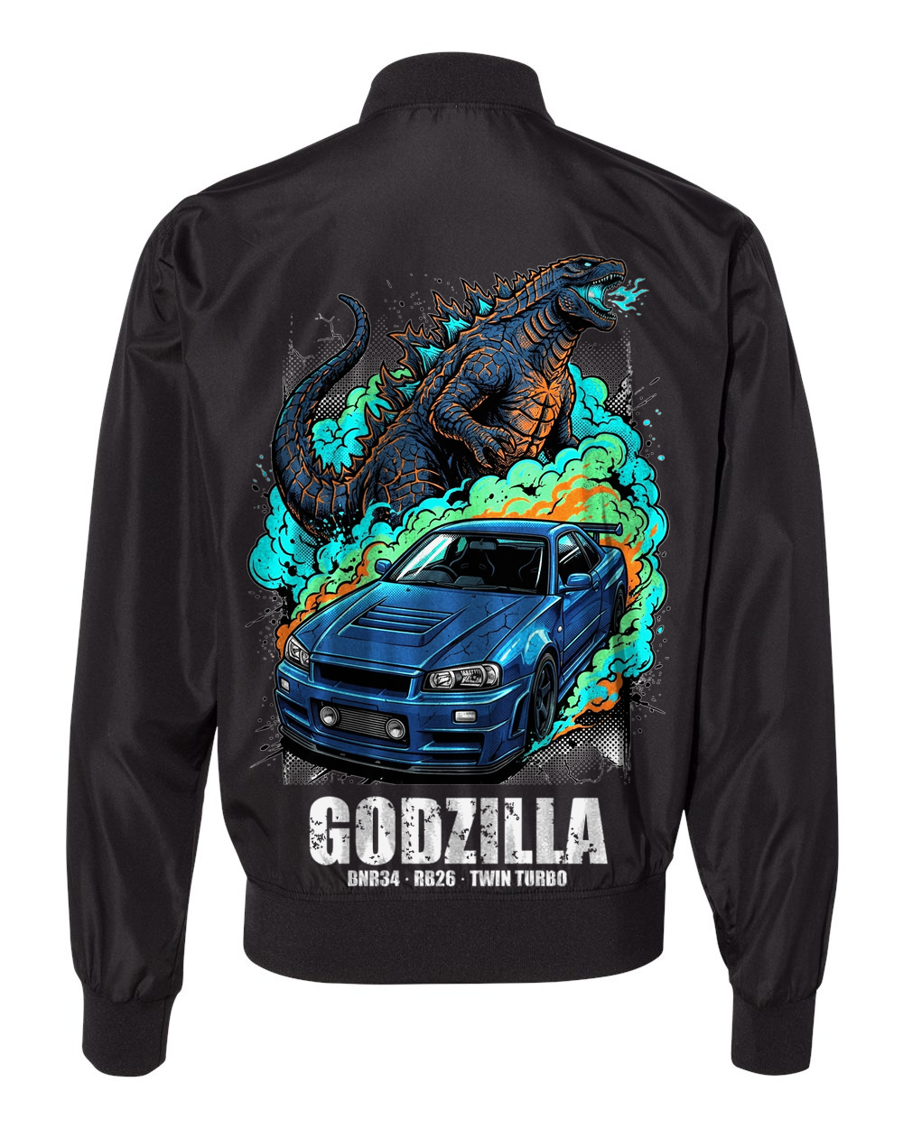 Nissan GT-R R34 Godzilla Bomber Jacket — Black back