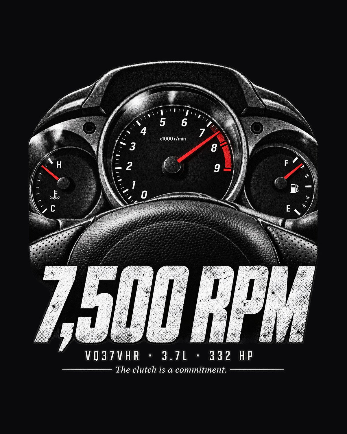Nissan 370Z Z34 Rev Match Cockpit Gauge Shirt, VQ37VHR Tee design only