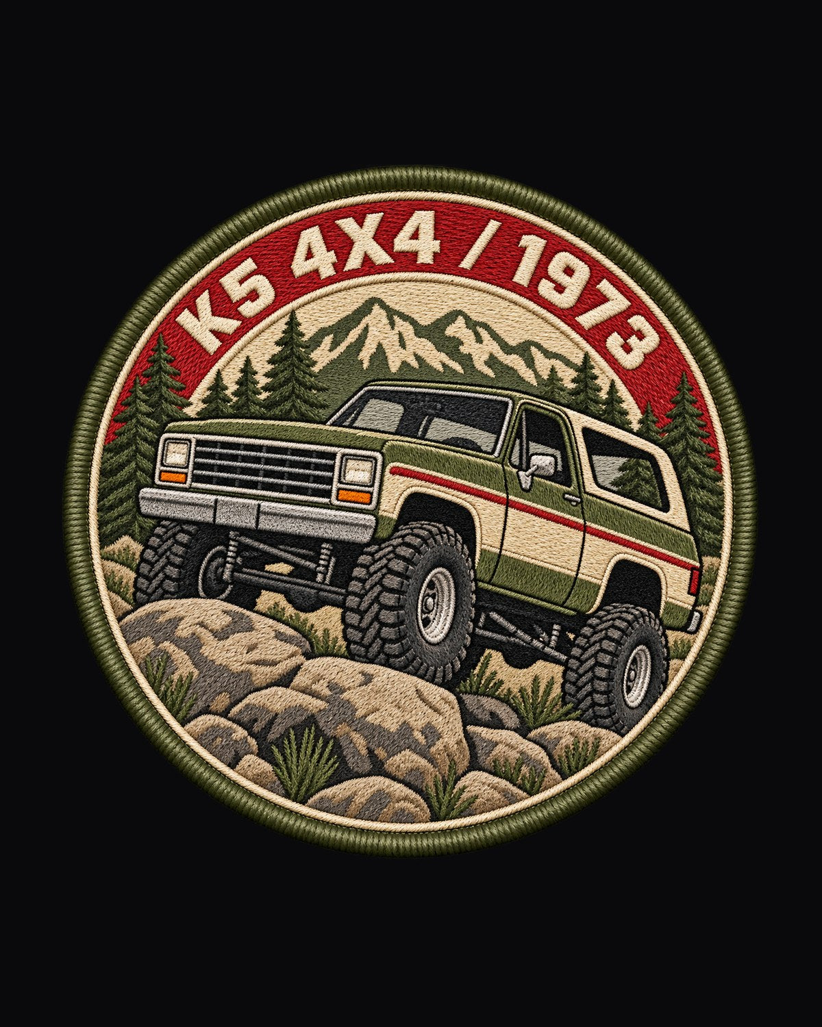 Chevrolet K5 Blazer 1973-91 Varsity Crest Shirt, 4x4 Truck Gift design only