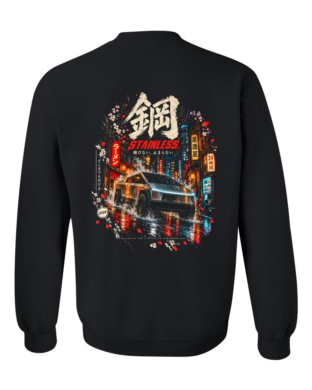 Tesla Cybertruck Crewneck Black back