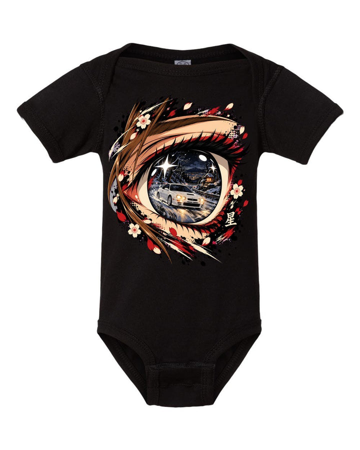 Toyota Celica GT-Four ST205 Anime Girl Baby Onesie Black front