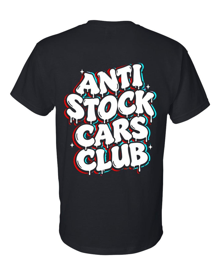 Anti Stock Cars Club Graffiti T-Shirt Black back