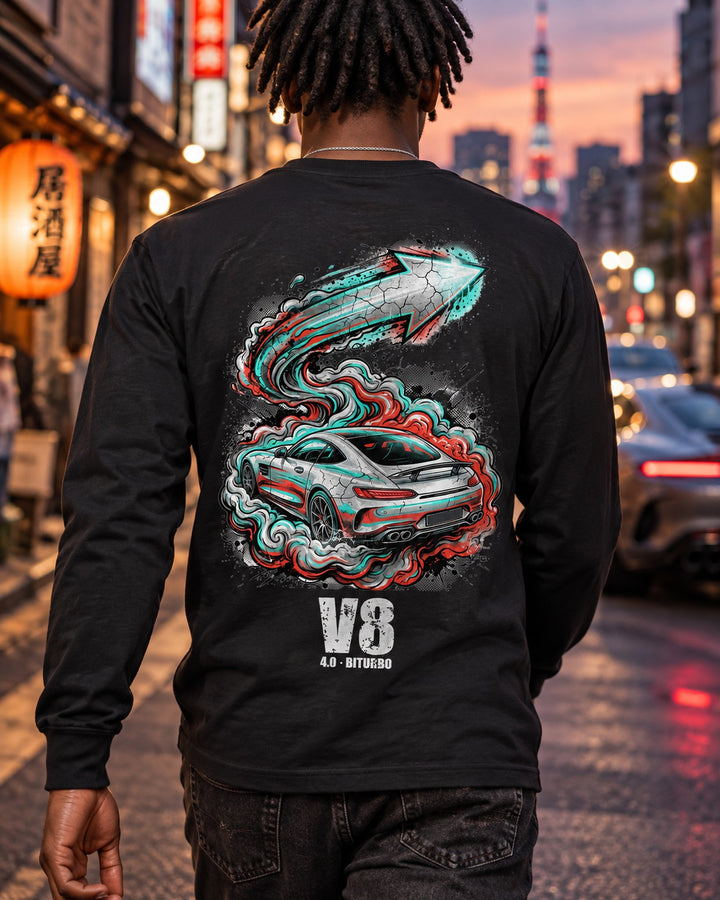 Mercedes-AMG GT Silver Arrow Long Sleeve T-Shirt worn hero
