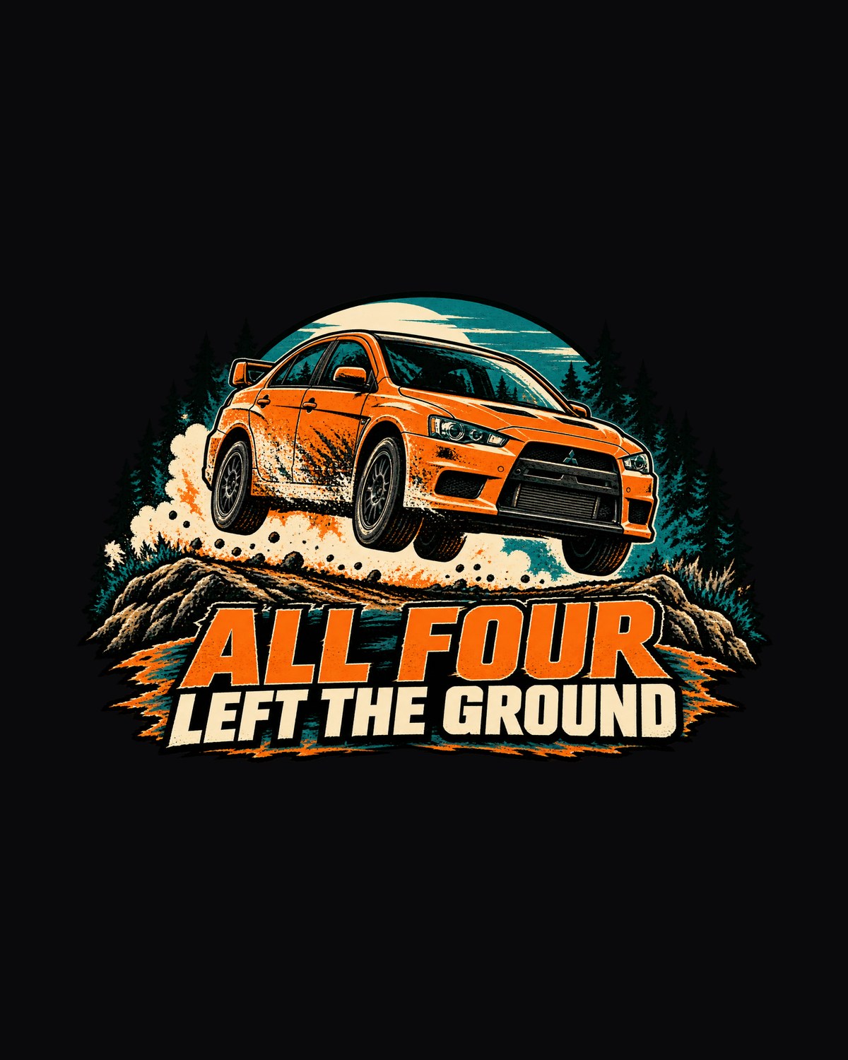 Evo X CZ4A Flat Vector Minimalist Shirt, Aluminium Block 291 HP design only