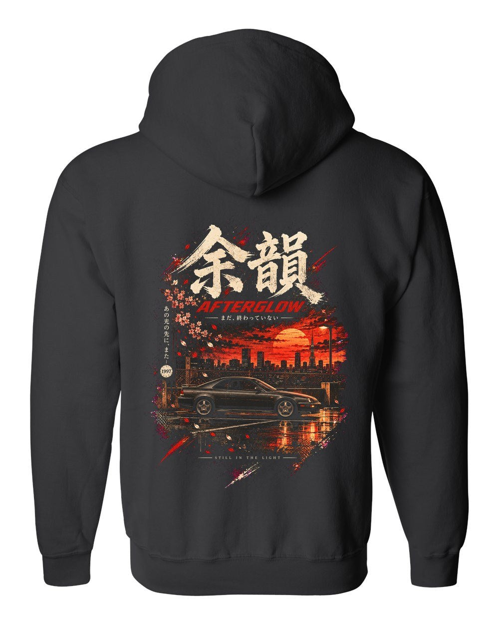 Honda Prelude BB Zip Hoodie Black back