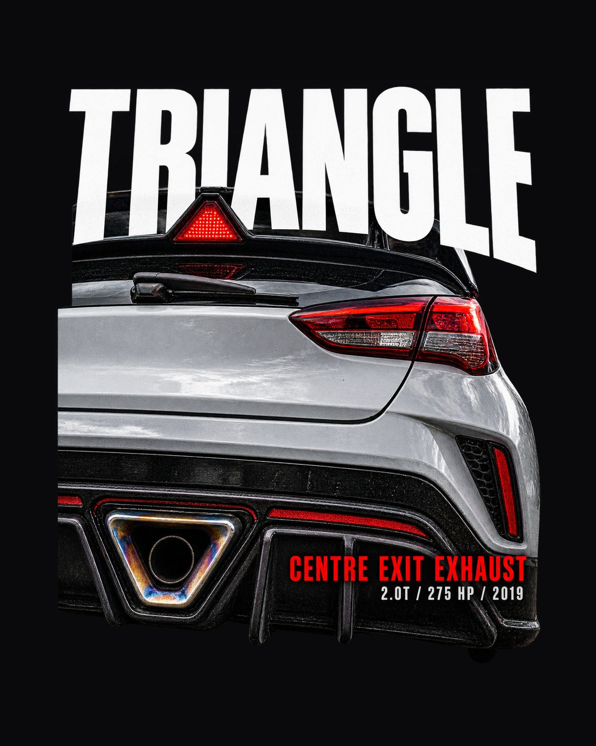 Hyundai Veloster N JS Rear Macro Shirt, Centre Exit Exhaust Tee design only
