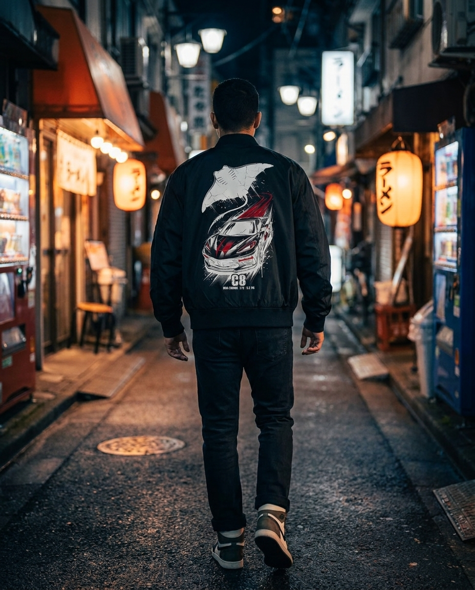 Black Bomber Jacket street