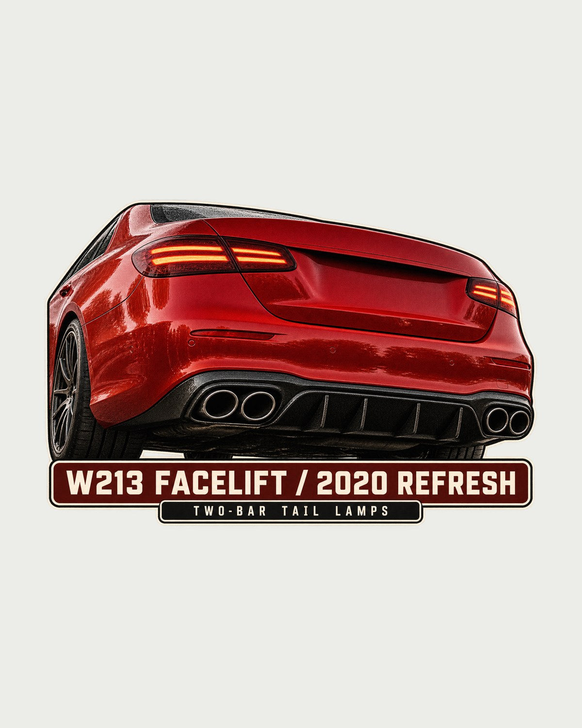 Mercedes-AMG E63 S W213 Facelift Tail Lamp Macro Shirt, Car Gift design only