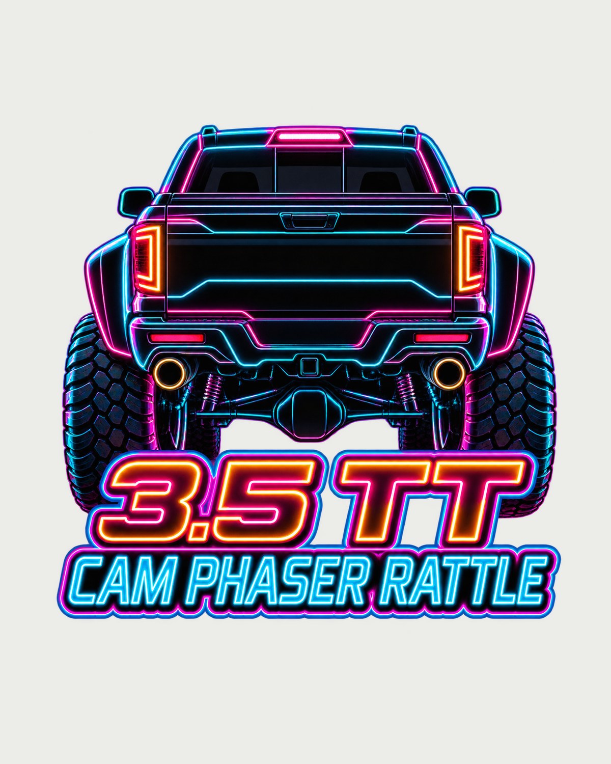 Ford F-150 Raptor Gen 2 P552 Neon Taillights print Tee design only