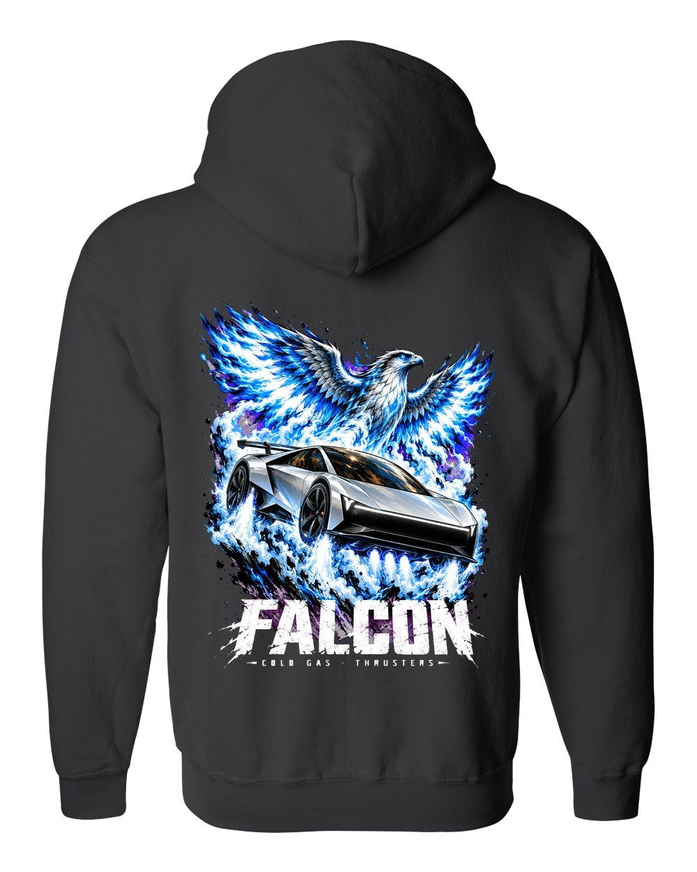 Tesla Roadster 2026 Falcon Zip Hoodie Black back