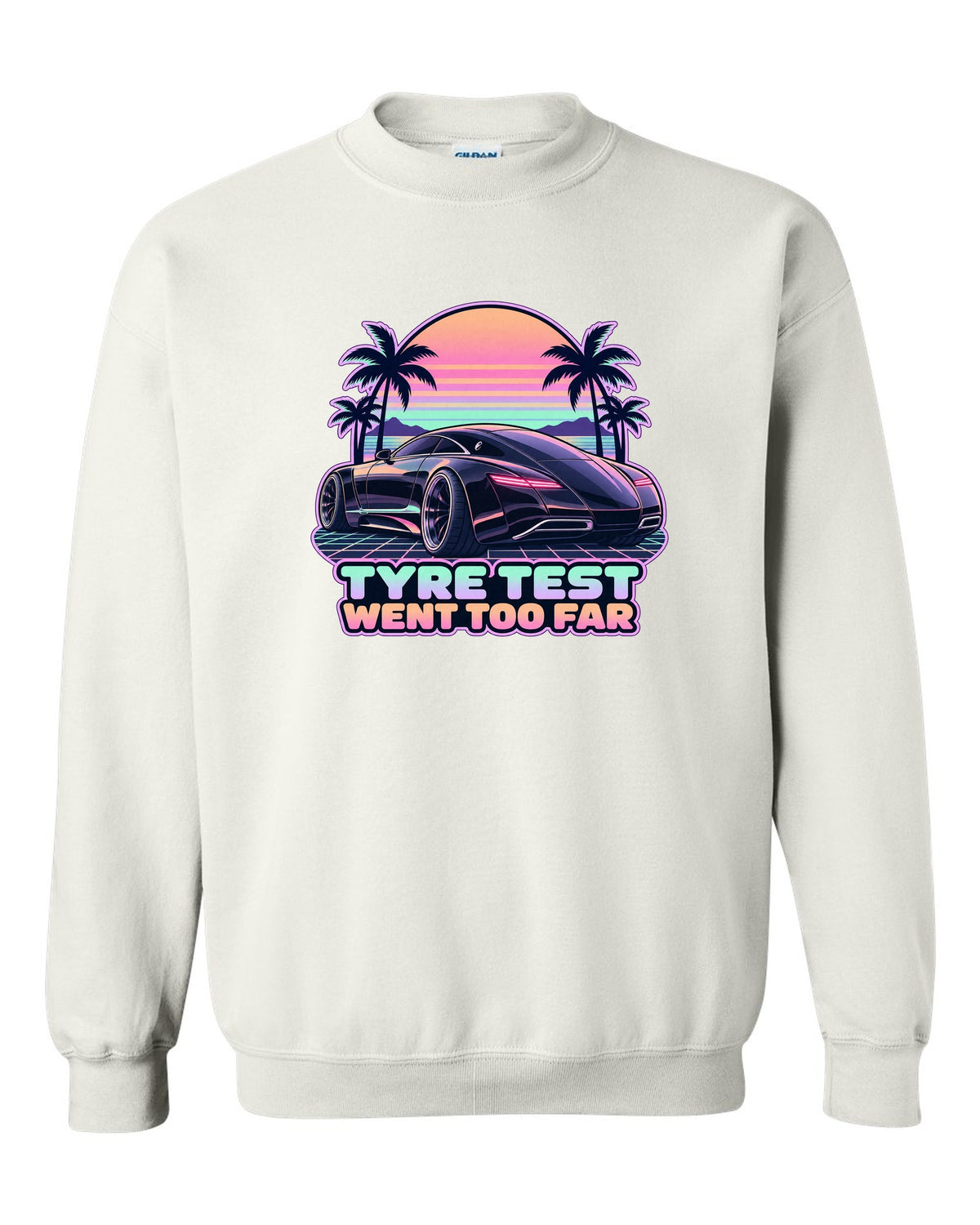 Isometric exploded V12 engine diagram for the Maybach 57 S W240 on a shirt back white crewneck front view with the design