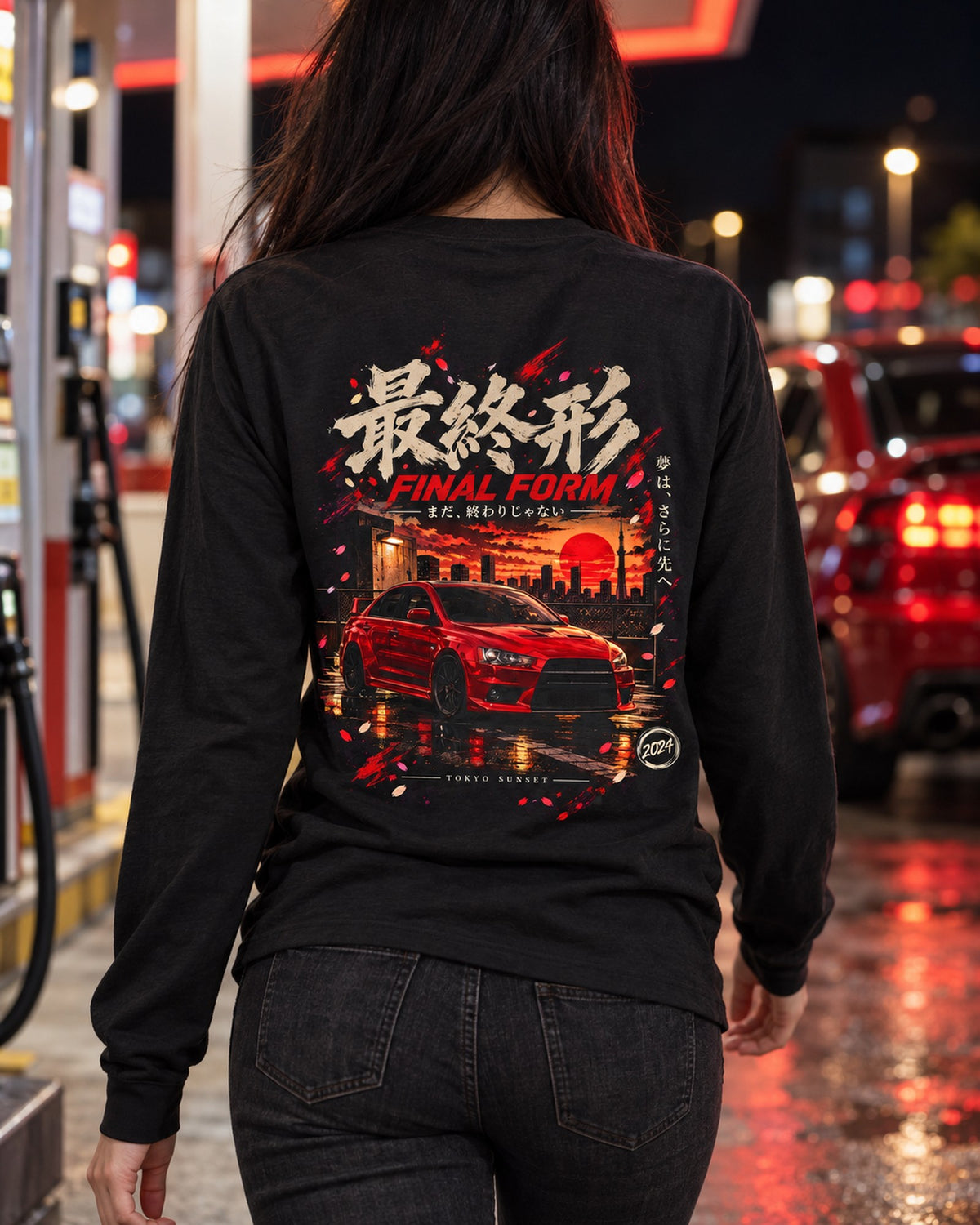 Mitsubishi Lancer Evo X Final Form Shirt, Hoodie & More Long Sleeve Black worn hero