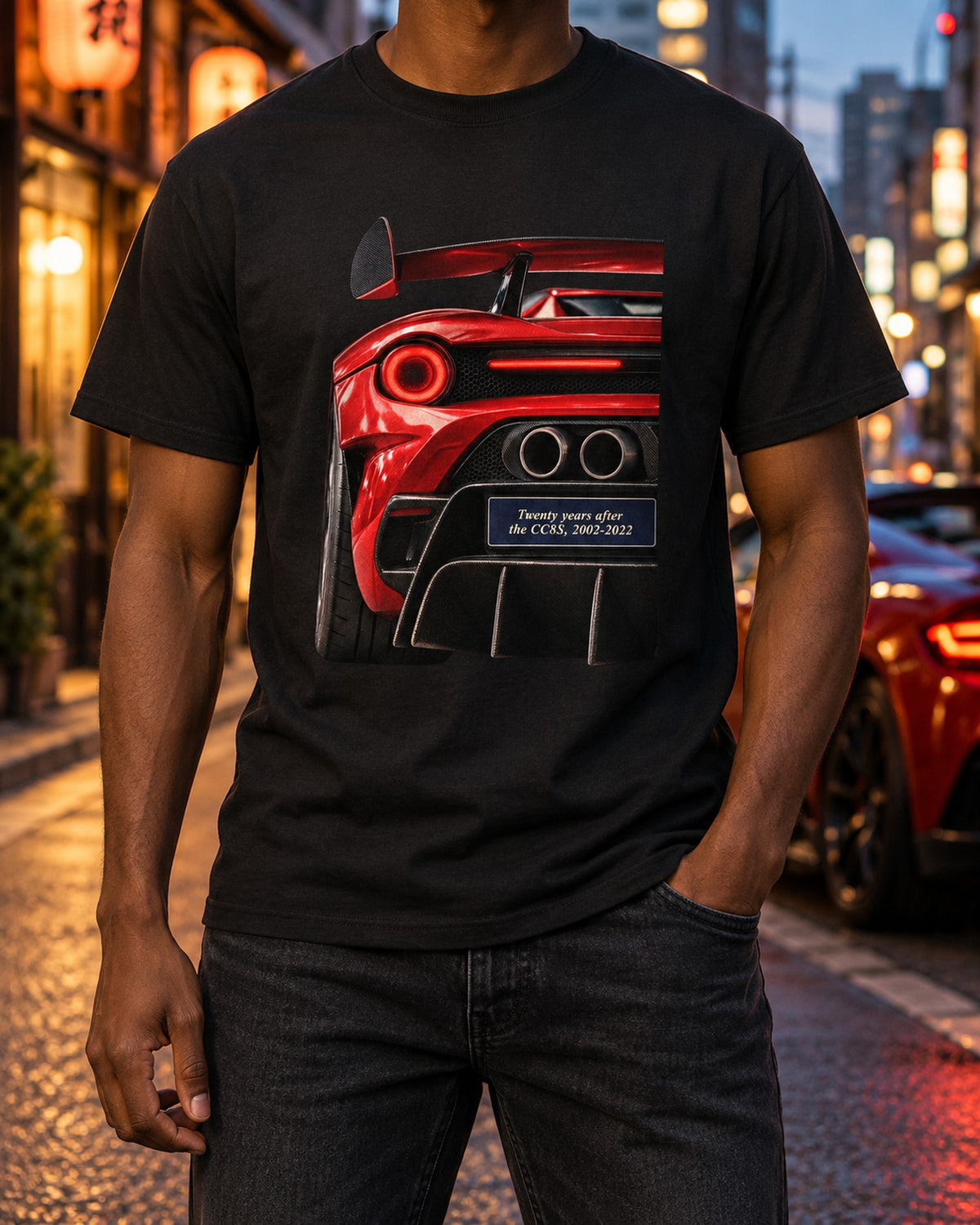 Koenigsegg CC850 Taillight Macro Shirt, CC8S Tribute Tee T-Shirt Black worn hero