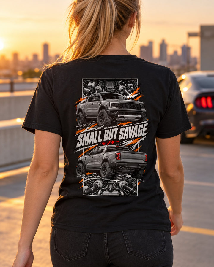Ford Ranger Raptor Torn Poster Full-Back Graphic Tee T-Shirt Black worn hero