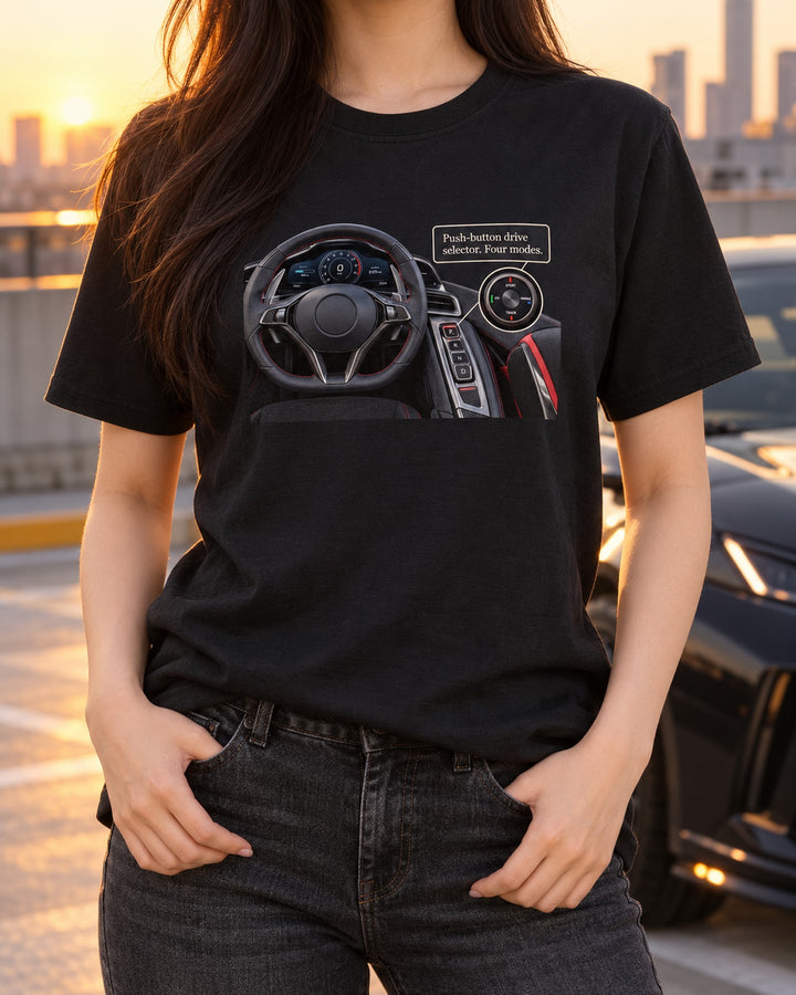 Acura NSX NC1 Type S Cockpit Gauge Shirt, Car Guy Gift T-Shirt Black worn hero