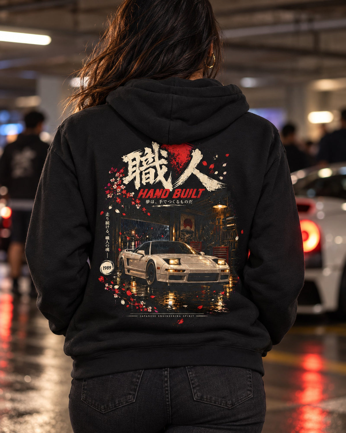 Honda NSX NA1 Hand Built Shirt, Hoodie & More Zip Hoodie Black worn hero
