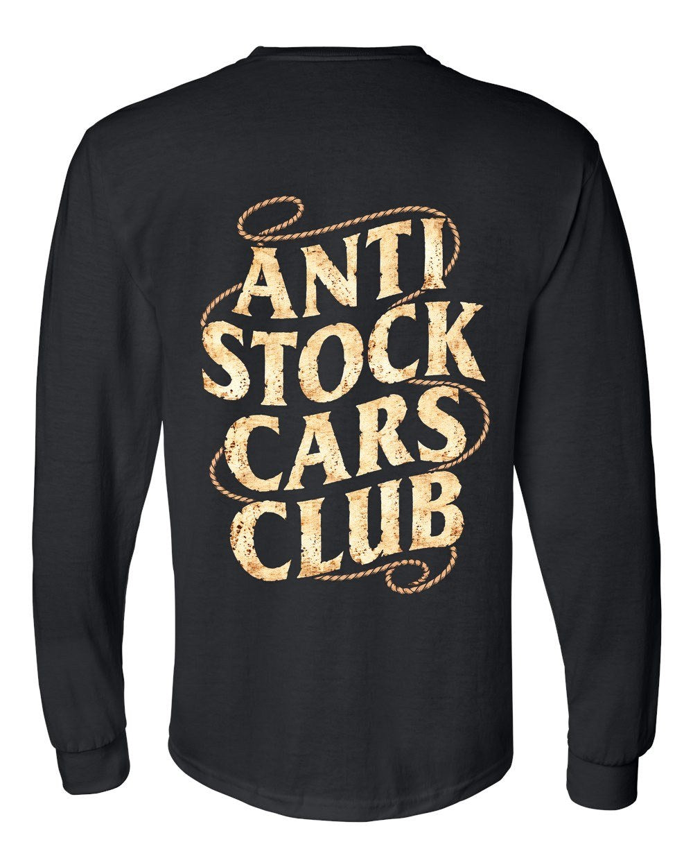 Anti Stock Cars Club Old West Wanted Poster Long Sleeve Black back