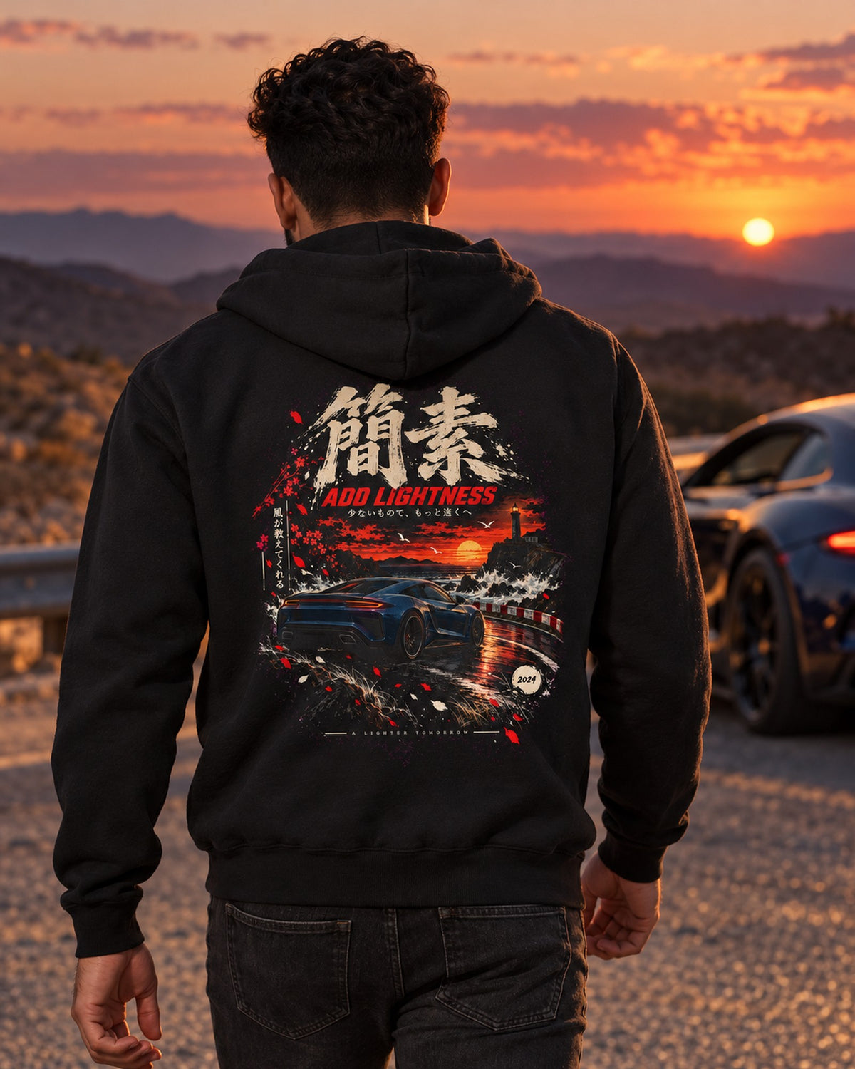 Lotus Emira Add Lightness Shirt, Hoodie & More Zip Hoodie Black worn hero