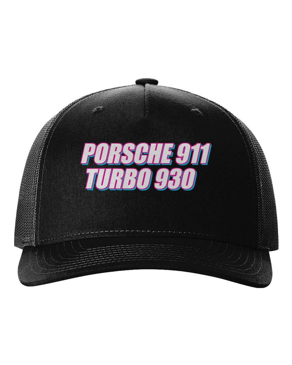 black hat front view with car name