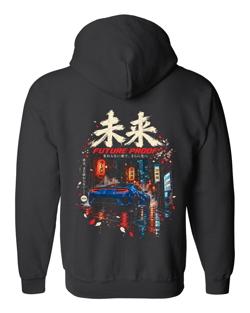 Acura NSX NC1 Zip Hoodie Black back