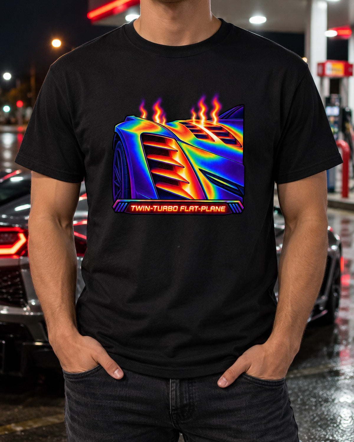 2025 Corvette C8 ZR1 Thermal Camera Print Shirt, Twin-Turbo Tee T-Shirt Black worn hero