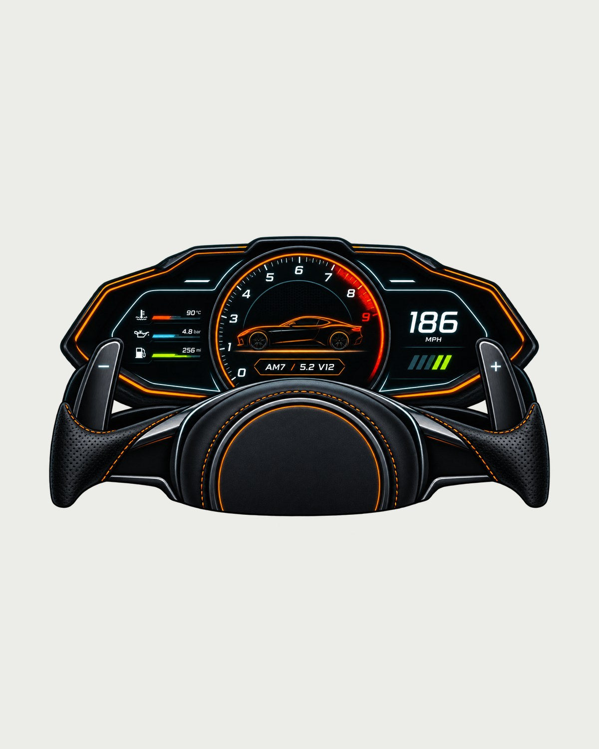 Aston Martin DBS Superleggera Gauge Cluster HUD Shirt design only