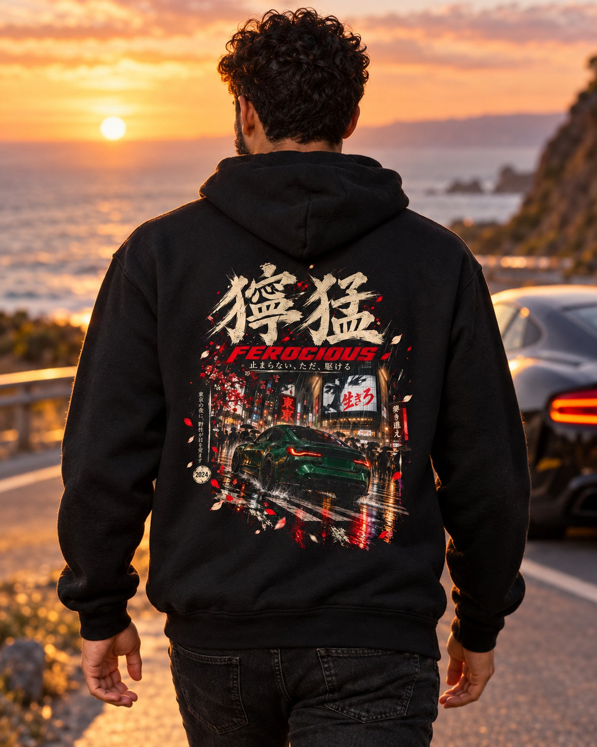 BMW M4 G82 Ferocious Shirt, Hoodie & More Pull Over Hoodie Black worn hero