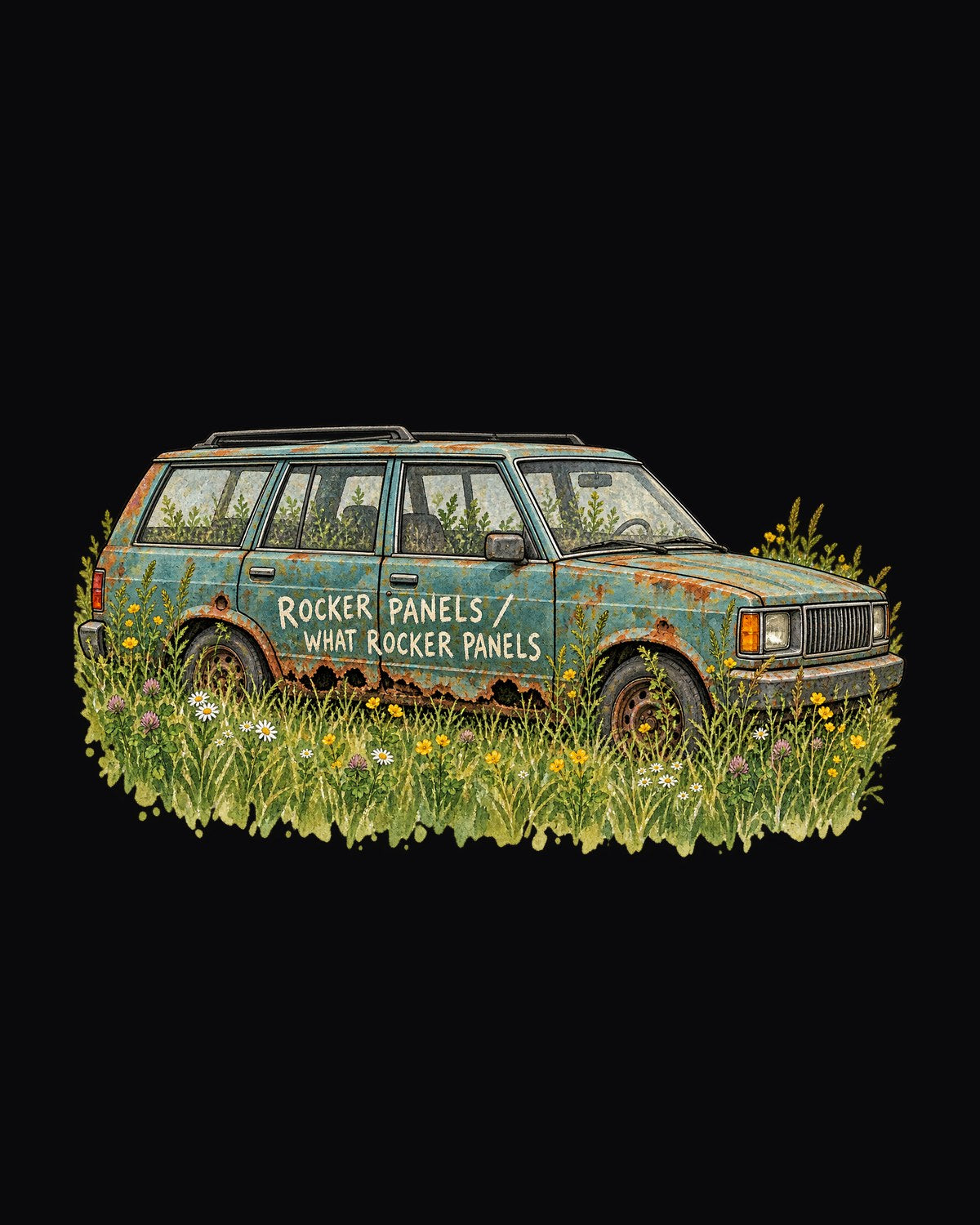 Jeep Cherokee XJ Junkyard Find Watercolour Shirt design only