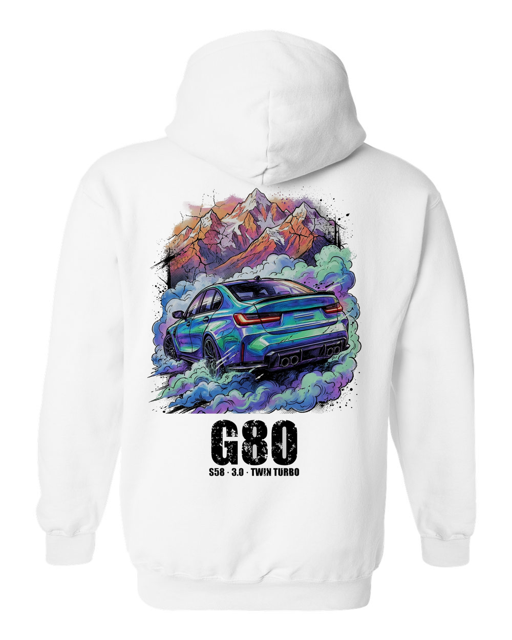 Pull Over Hoodie White back