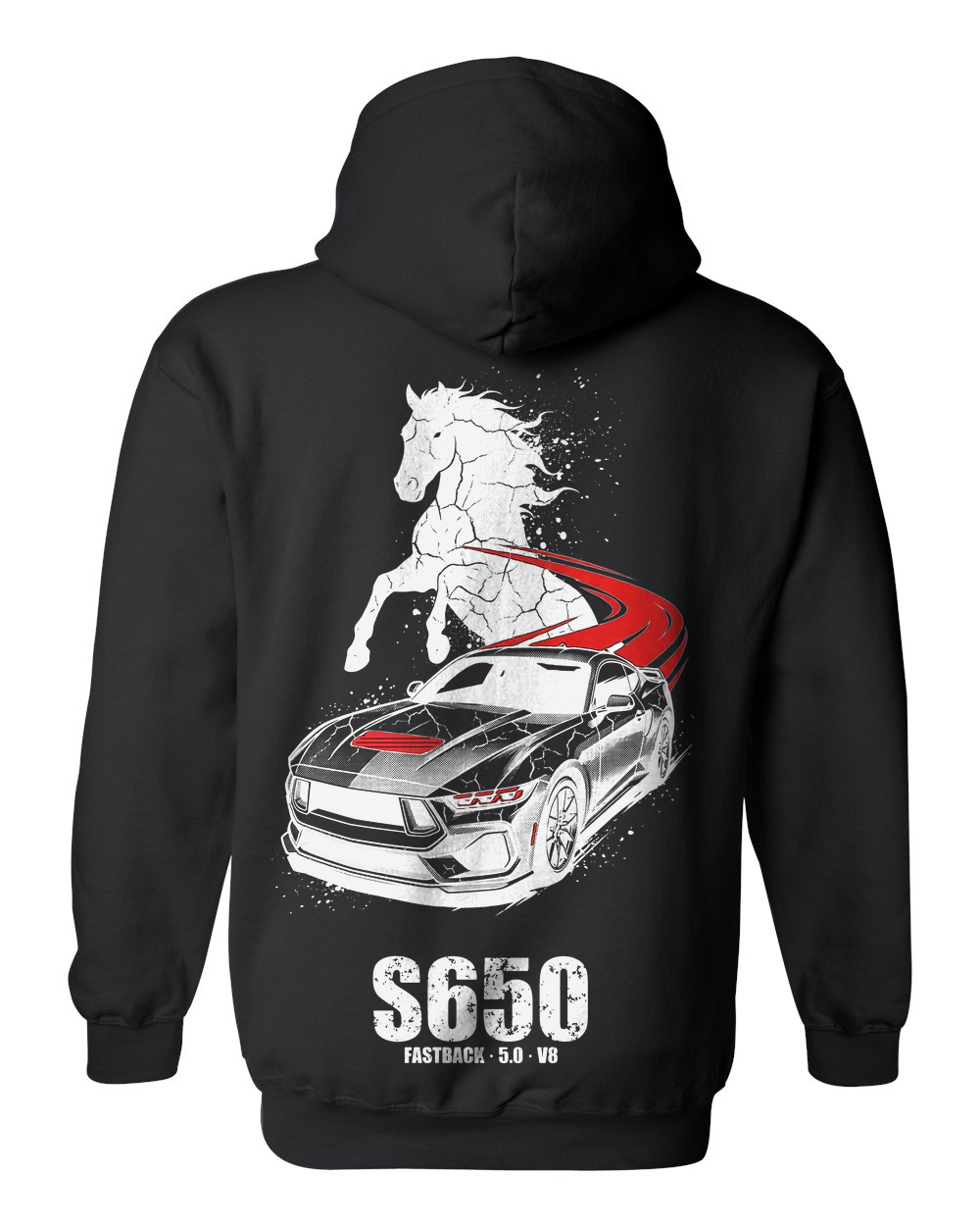 Pull Over Hoodie Black back