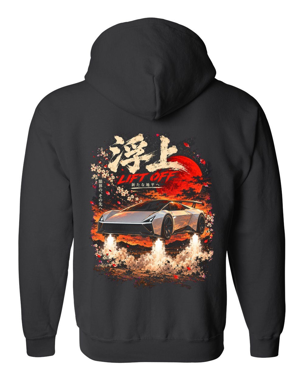 Tesla Roadster 2026 Lift Off Zip Hoodie Black back