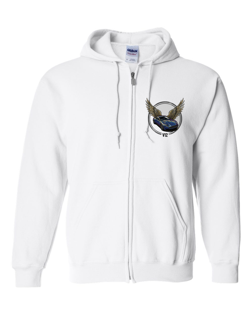 Zip Hoodie White front