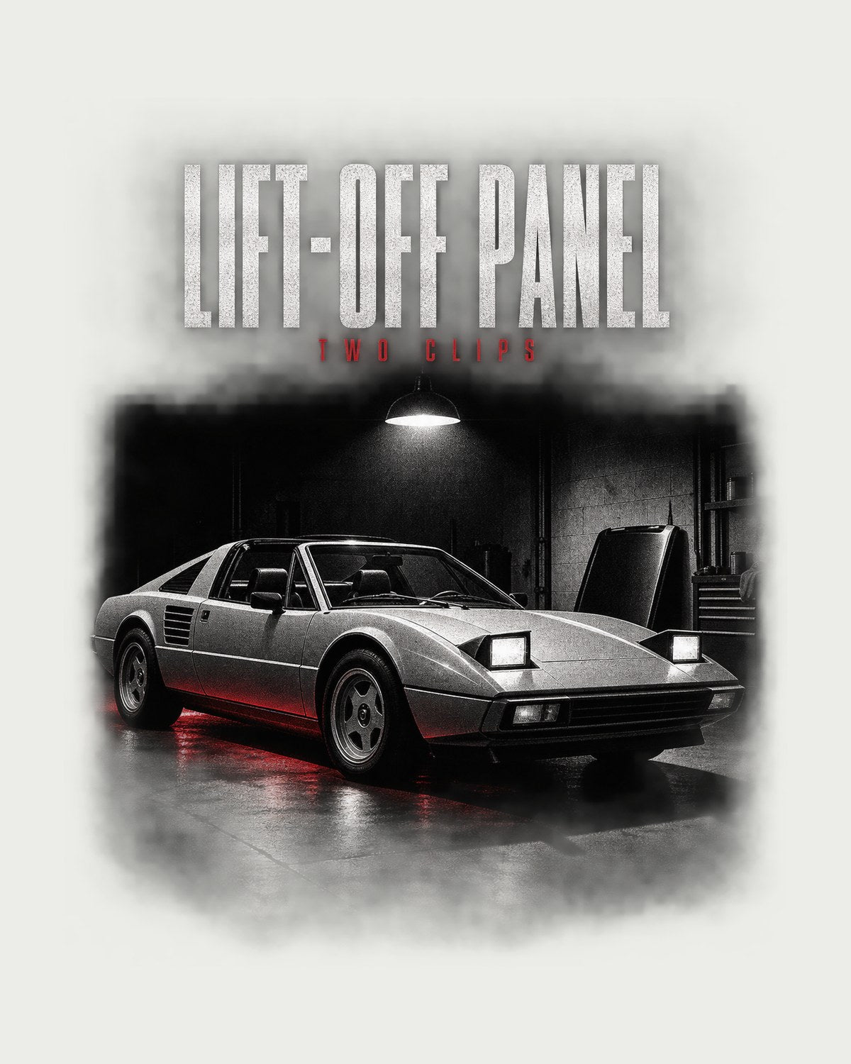 Ferrari 308 GTS Lift-Off Roof Panel Night Shirt, Two Clips design only