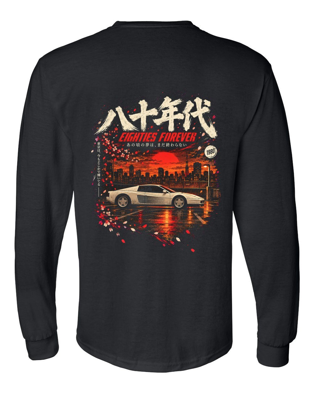 Ferrari Testarossa Long Sleeve Black back