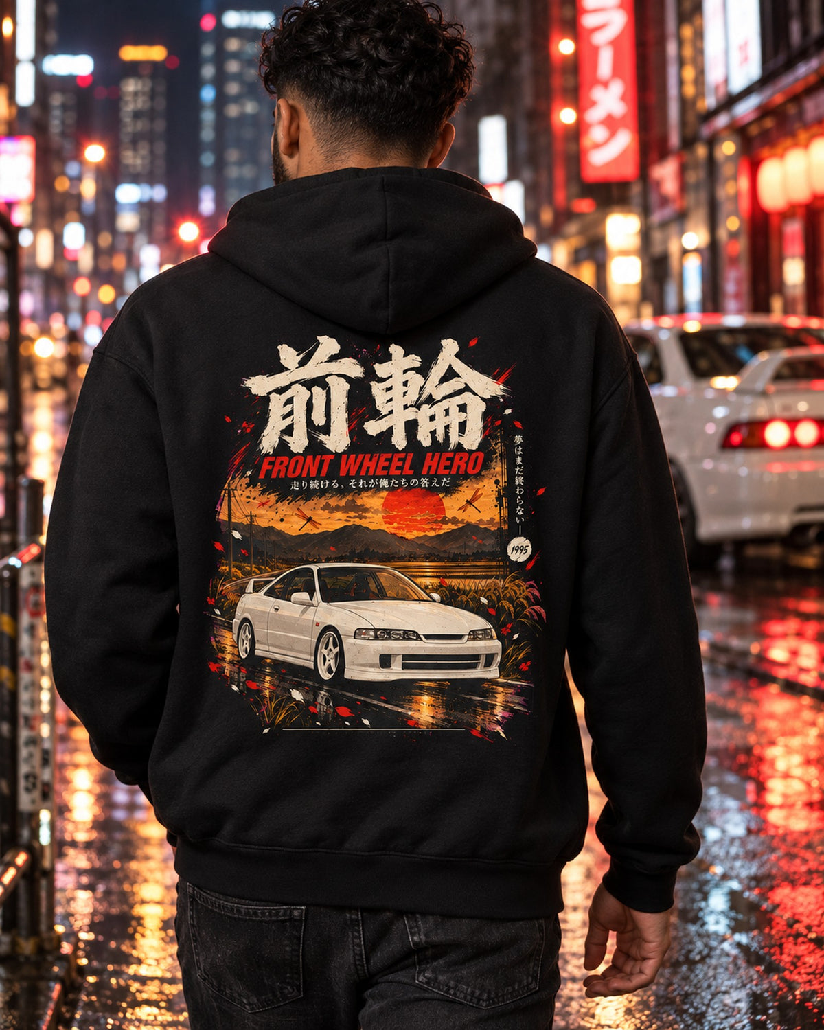 Honda Integra Type R DC2 Front Wheel Hero Shirt, Hoodie & More Pull Over Hoodie Black worn hero