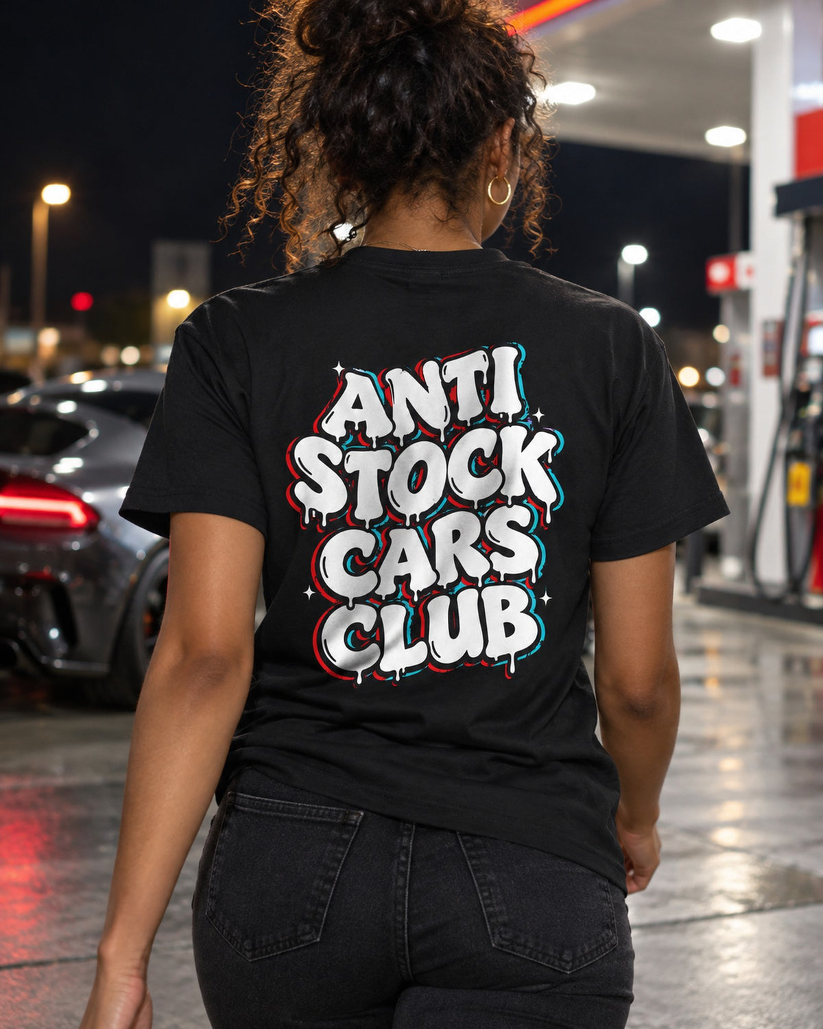 Anti Stock Cars Club Graffiti Shirt, Hoodie & More T-Shirt Black worn hero
