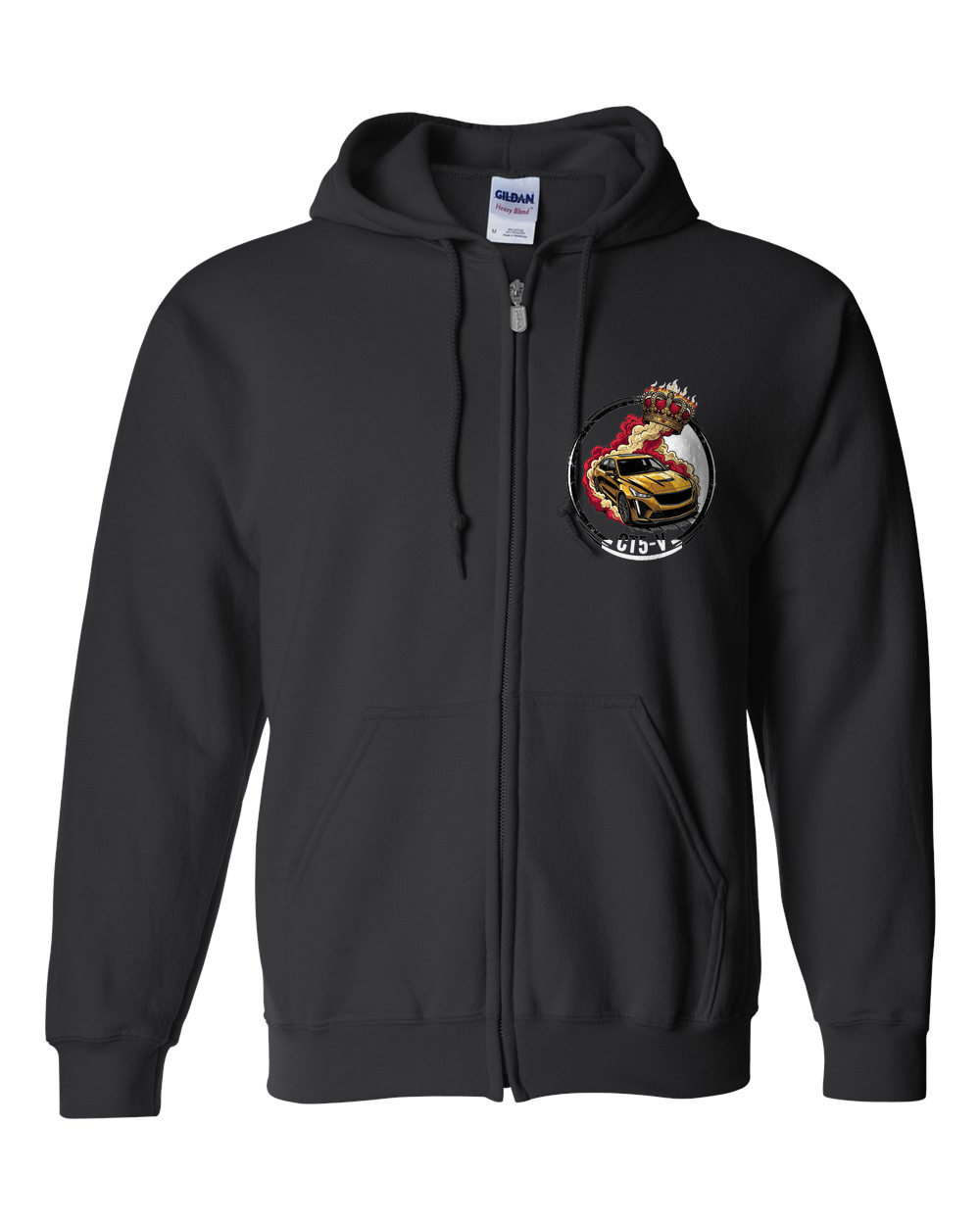 Zip Hoodie Black front