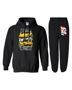 C4 ZR1 Torn Poster Hoodie + Jogger Set black hoodie and sweatpants