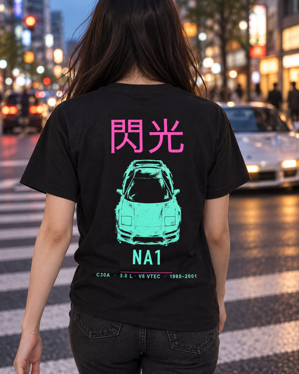 NA1 C30A Full-Back Graphic Tee T-Shirt Black worn hero