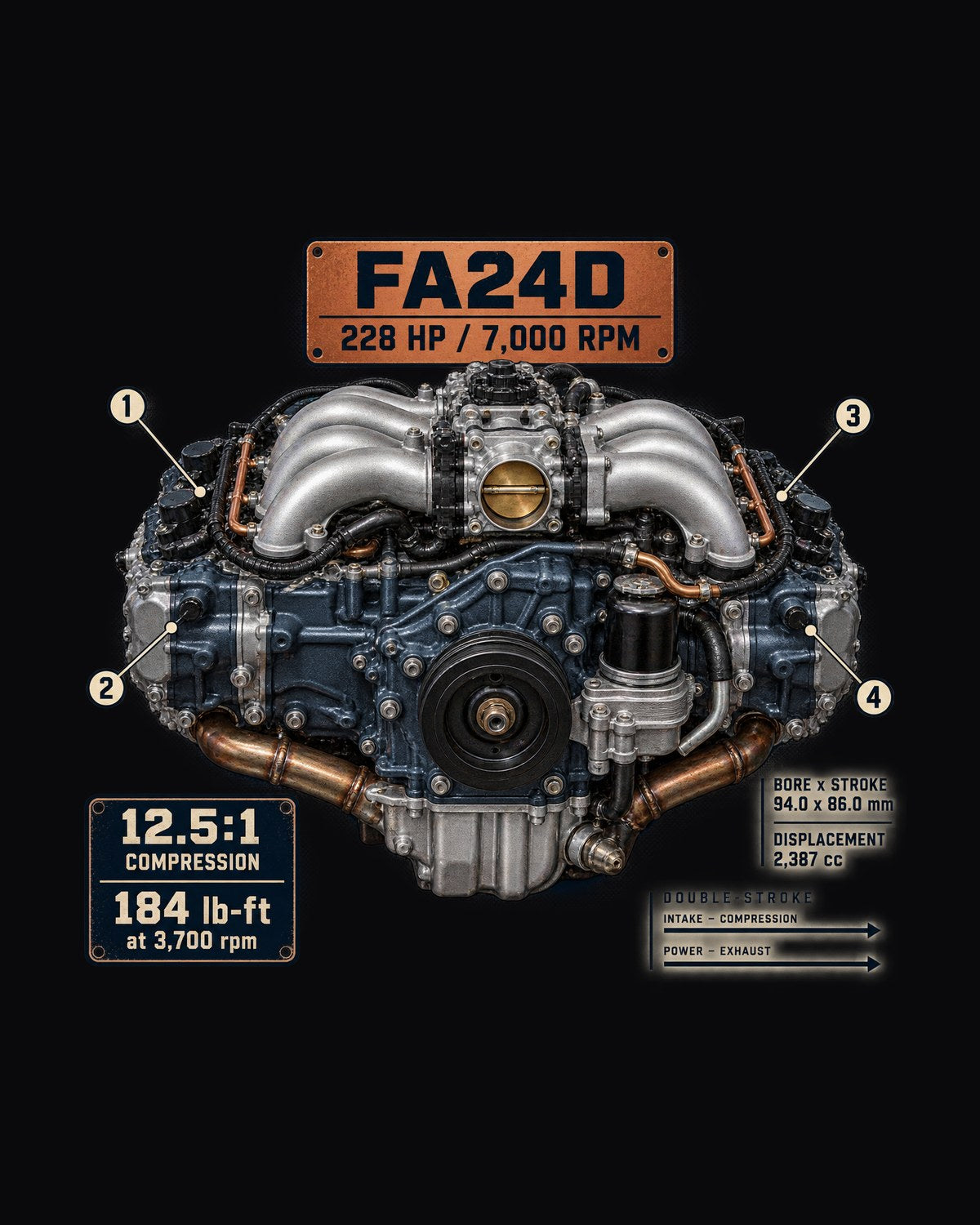 Subaru BRZ ZD8 and Toyota GR86 ZN8 FA24D Engine Shirt design only