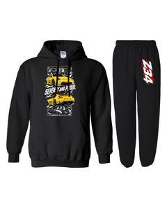 Z34 Torn Poster Hoodie + Jogger Set black hoodie and sweatpants