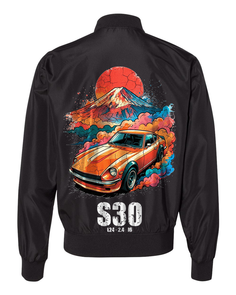 Datsun 240Z Sunrise Bomber Jacket — Black back