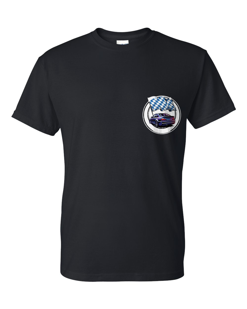 BMW M3 E46 Lozenge T-Shirt — Black front emblem